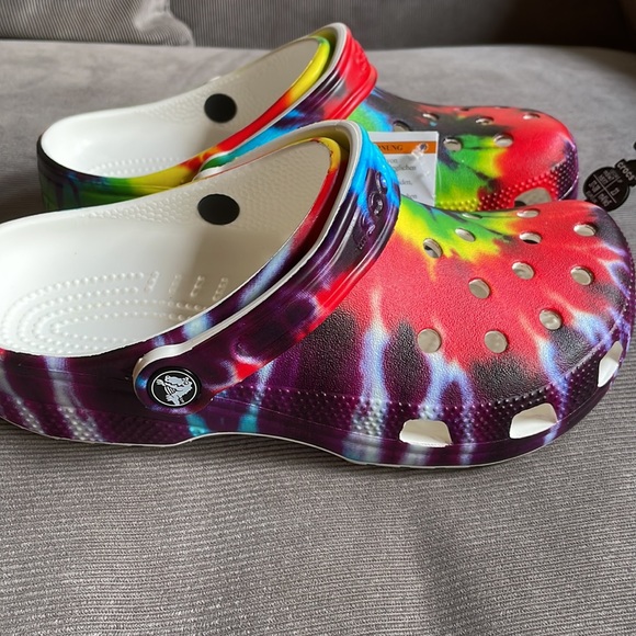 Rainbow tie dye crocs - Picture 2 of 3